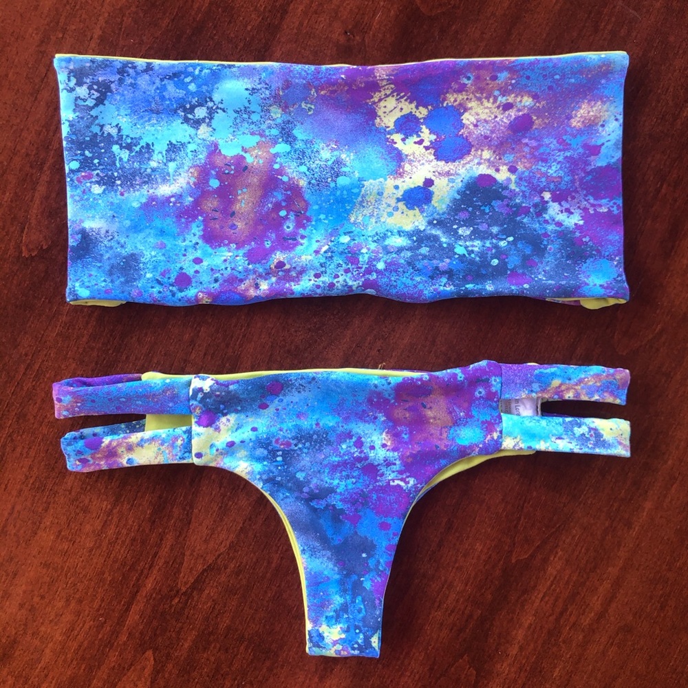 ❌SOLD❌ San Lorenzo Reversible Neon Bikini Set - Picture 1 of 4